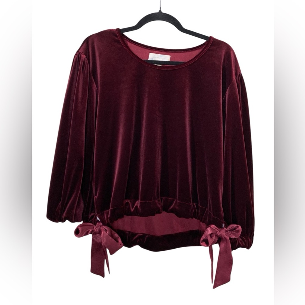Band of Gypsies Velvet Tie Side Top Sz S